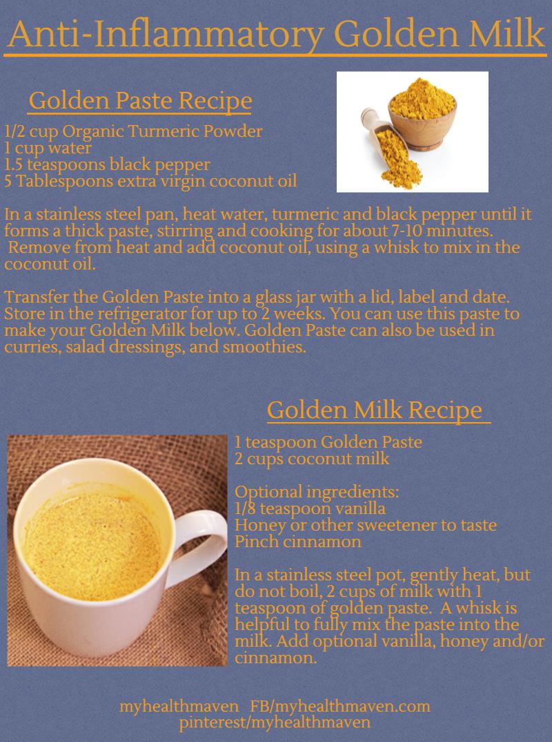 Anti Inflammatory Golden Milk My Health Maven