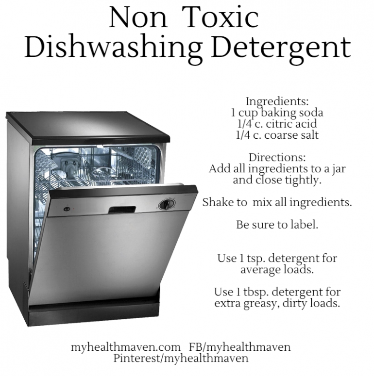 Make Your Own Non Toxic Dishwashing Detergent My Health Maven